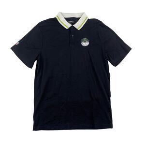 Malbon x Tag Heuer - Pique Polo Tee in Black White & Green